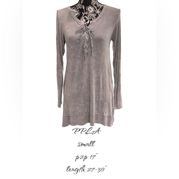 PPLA Aldin Knit Top Grey S - Picture 1 of 6